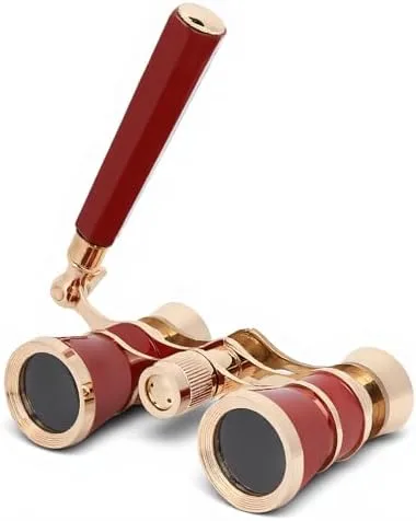Opera - Prismáticos para gafas, telescopio de teatro de 3 x 25 pulgadas con mango plegable, mini binocular compacto ligero para conciertos, teatro,