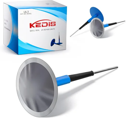 Frienda Kit de 48 parches de neumáticos de goma para reparación de neumáticos, kit de enchufe de hongo, tapón de reparación de pinchazos de goma