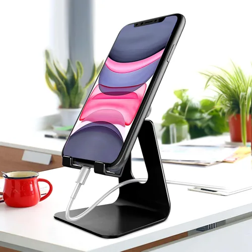 Miniatura 2 de CreaDream Soporte Ajustable para Teléfono Celular, Soporte para Teléfono, Cuna, Base, Soporte, Soporte de Escritorio de Aluminio Compatible