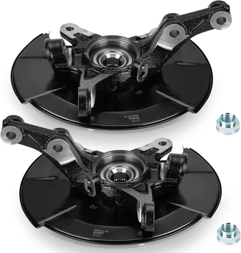 Miniatura 7 de Ensamblaje de nudillo de dirección delantero izquierdo y cojinete de rueda compatible con Honda Civic 2006 2007 2008 2009 2010 2011, sin modelo Si