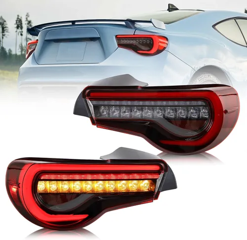 VLAND Luces traseras LED compatibles con Scion Fr-s 2013-2016 Toyota86/Subuaru Brz 2013-2020 con secuencial ámbar, conjunto de lámpara trasera LED