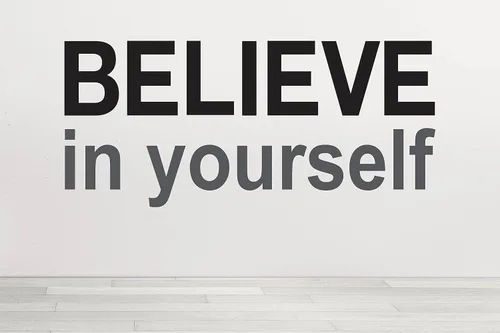 Miniatura 4 de Calcomanía de pared motivacional – Believe in Yourself – Vinilo de pared con citas inspiradoras, decoración de aula de oficina, gimnasio, calcomanía