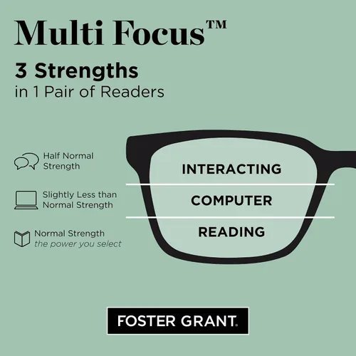 Miniatura 8 de Foster Grant womens Tierney Multifocus Reading Glasses Cat-Eye Reading Glasses