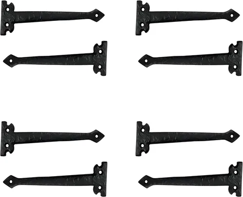 Miniatura 19 de Adonai Hardware Agee - Correa de aluminio resistente de 7 pulgadas con bisagra frontal falsa o falsa o falsa (paquete de 4, latón antiguo)