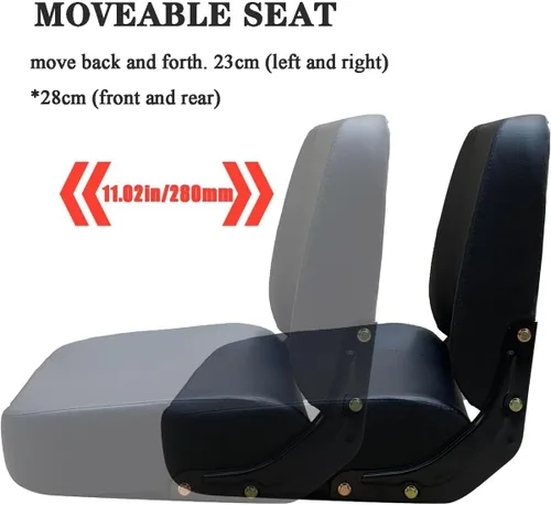 Miniatura 3 de Asiento universal de carretilla elevadora asiento de tractor con pista deslizante ajustable y bolsa de herramientas, para excavadora Skid Loader
