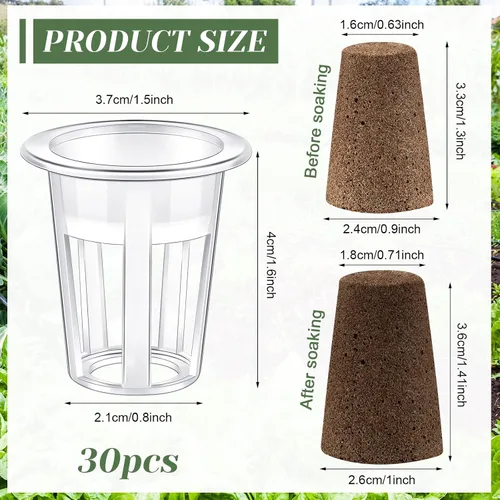 Miniatura 2 de Jutom Kit de 60 esponjas hidropónicas para cultivo de semillas