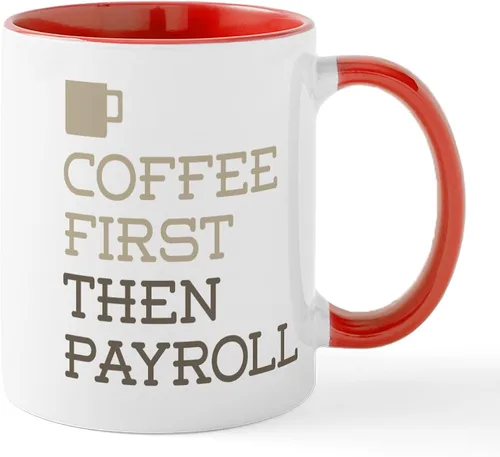 Miniatura 15 de CafePress Coffee Then Payroll Mugs - Taza de café de cerámica (11 oz)