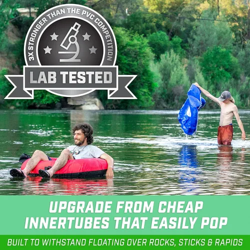 Miniatura 3 de GoSports Tubo de río resistente de 44 pulgadas con cubierta de lona premium - Tubo de río de grado comercial - Estrellas y rayas