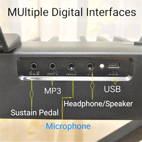 Miniatura 6 de BX2 - Piano electrónico plegable de 88 teclas, tamaño completo, teclas semipesadas, piano portátil, la tecla táctil de fuerza, compatible