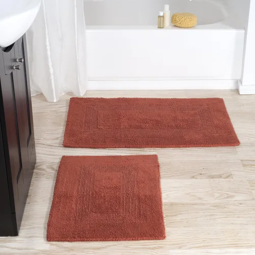 Miniatura 14 de Lavish Home Bathroom Rugs Set - 2-Piece Cotton Bathroom Mat Set, Machine Washable Standard & Large Bath Mats for Washroom, Kitchen, or Laundry Room