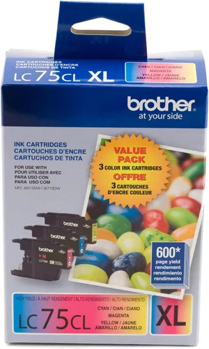 Miniatura 6 de Brother LC75BK - Cartucho original de tinta negra de alto rendimiento, tinta negra de repuesto, rendimiento de hasta 600 páginas, LC75 Negro