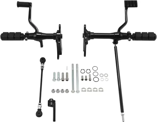 Miniatura 6 de TCT-MOTORPARTS Kit completo de controles delanteros con pedales y estriberas con palancas y varillas para Harley Sportster XL883 XL1200 1991-2003
