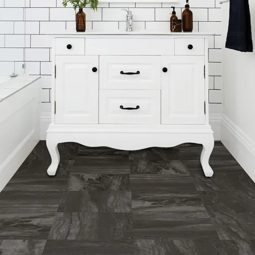 Miniatura 9 de FloorPops FP3328 Raven - Azulejos de suelo para despegar y pegar, color negro (paquete de 2)