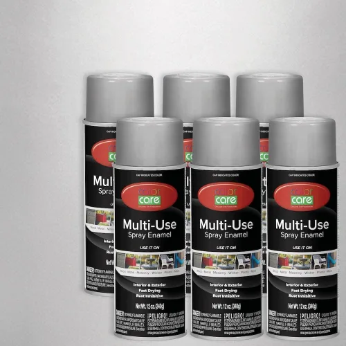 Miniatura 66 de Pintura en aerosol, 12 onzas, paquete de 6 (mezcla de colores cálidos: blanco brillante, rojo rubí, naranja, amarillo, marrón, negro brillante)
