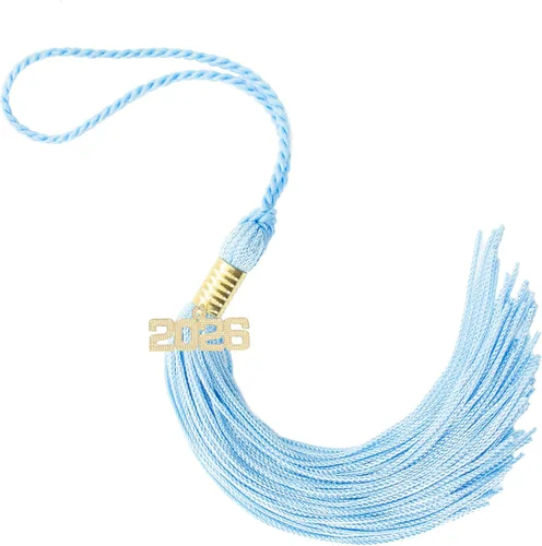 Miniatura 515 de Borla de graduación Aqua 2022, todos los colores escolares disponibles, fabricada en Estados Unidos