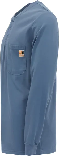 Miniatura 41 de KONRECO Camisas FR para hombre resistentes al fuego/ignífugo CAT2 7oz algodón dos tonos y camisa Henley