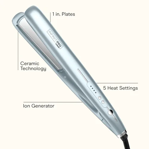 Miniatura 2 de INFINITI PRO Conair SmoothWrap - Plancha plana de doble ion de 1 pulgada, plancha plana de 1 pulgada que produce más volumen y menos encrespamiento