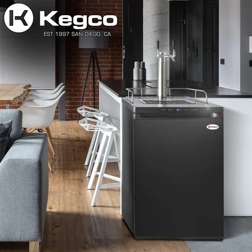 Miniatura 9 de Kegco K309B-2 doble grifo digital negro Kegerator