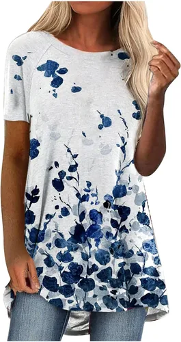 Womens Shirts Dressy Casual 2023 Vacation Casual Going Out Party Clothes Tshirts Short Sleeve Summer Tops Tees