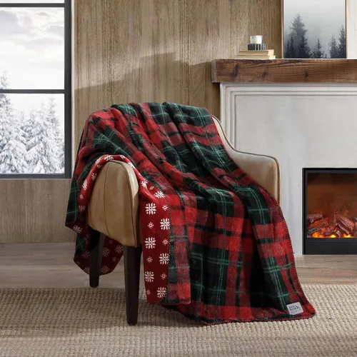 Miniatura 22 de Eddie Bauer - Manta, Forro Polar Cepillado y Ropa de Cama Sherpa Suave, Manta para Sofá y Cama (Gris Tono Alce, 50" x 60")