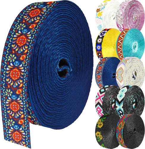 Miniatura 23 de 1.5 pulgadas Correa de nailon con patrón, correas de cinturón de nailon, correas para bolso, correas para mochila, cinturón de nailon