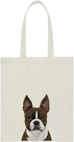 Miniatura 7 de WIRESTER Bolsa de lona reutilizable para mujeres y niñas, bolsa de compras de comestibles, bolsa de hombro, bolsa de viaje, lindo perro y gato Gato