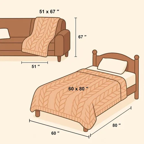 Miniatura 6 de NTBAY Manta de punto de cable de 100 % algodón puro, súper suave y cálida de 51 x 67 pulgadas, manta de punto para sofá, sillón, cama, extra Amarillo