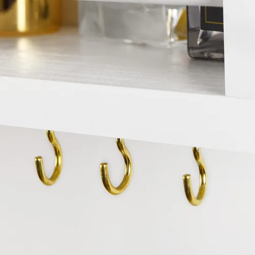 Miniatura 3 de Zhithink Organizador de joyas colgante para collares, ganchos de joyería con 30 ganchos, organizador de joyas montado en la pared para collares