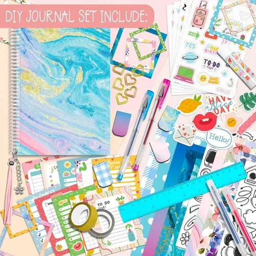 Miniatura 2 de ABERLLS Kit de Diario DIY para Niñas, Regalo de Cumpleaños para Niñas de 6 a 12 Años, Kits de Arte y Manualidades para Niñas Adolescentes, Set