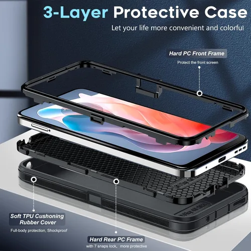 Miniatura 3 de LeYi Funda compatible con Moto G Play 4G 2024: 【No compatible con Play 5G 2024/G 5G 2024】 Funda de teléfono para Motorola G Play 4G 2024 con 2 Negro