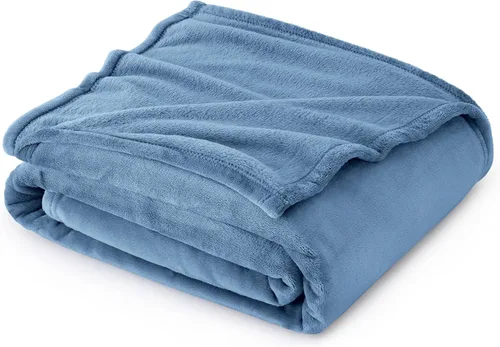 Miniatura 50 de Bedsure GentleSoft - Mantas de forro polar azul marino tamaño Queen - Manta de cama azul suave ligera afelpada difusa acogedora microfibra de lujo