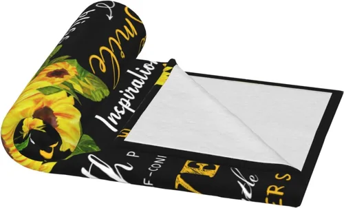 Miniatura 6 de Regalos de girasol para mujer, manta curativa positiva de girasol, cumpleaños para mujeres y mamá, mantas de franela suave con girasoles decorativos