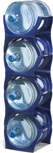 Miniatura 10 de Bariboo Estante apilable para almacenamiento de botellas de agua, organizador de 5 galones, soporte para jarra de cocina, gabinete y organización