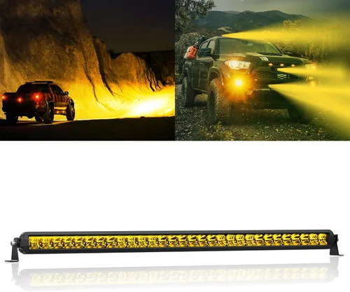 Miniatura 22 de Barra de luz LED de 12 pulgadas EK ENNOKING de doble fila, foco marino blanco, alta luminosidad, 100 W, luz LED de haz puntual y de inundación, luz