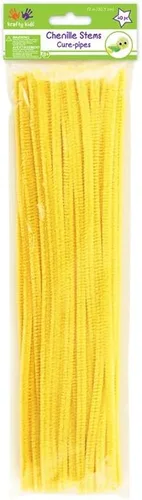 Miniatura 19 de Krafty Kids GC025E, tallos de felpilla de oropel, limpiadores de tuberías con purpurina, 0.236 in por 12 pulgadas, blanco, 1/4 x 12 pulgadas x 35