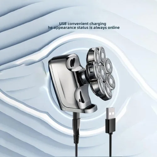 Miniatura 4 de Afeitadoras de cabeza para hombres calvos, 6 en 1, máquina de afeitar eléctrica 8D para hombres, máquina de afeitar para hombres, máquina de afeitar