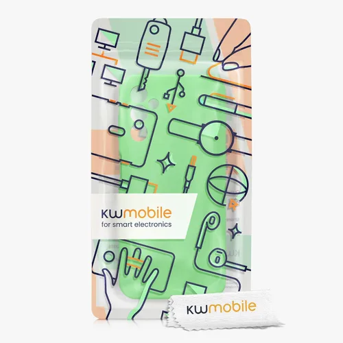Miniatura 7 de kwmobile Funda Compatible con Samsung Galaxy A14 5G - Funda de teléfono de TPU y silicona con acabado suave - Verde Lima
