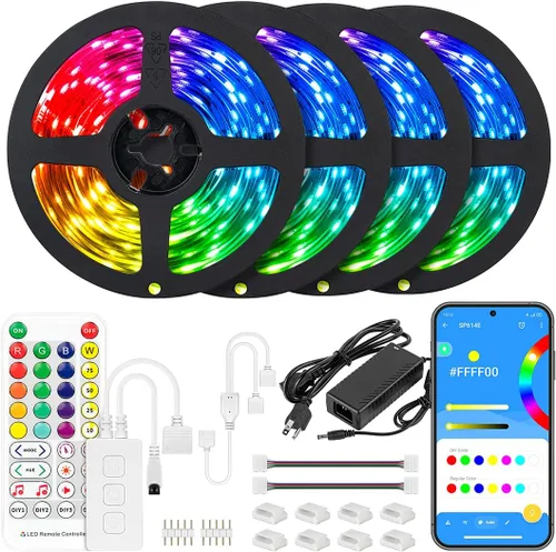 Miniatura 8 de BTF-LIGHTING RGBW Bluetooth Music APP Tira de luces LED RGB+blanco cálido 3000K 4 colores en 1 tira de luces LED que cambian