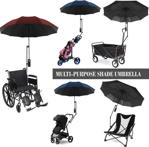 Miniatura 7 de XLINGZA Sombrilla de playa UPF 50+ con abrazadera universal ajustable