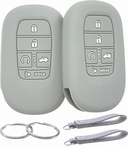 REPROTECTING Funda de silicona para llavero Compatible con (5 botones) 2022-2026 Honda Accord Civic HR-V CR-V Pilot Sport SI EX EX-L Touring