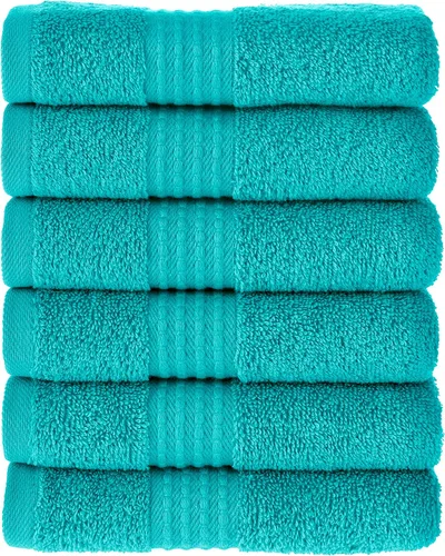 Miniatura 65 de MAURA Basics - Toallas de baño de 100 % algodón turco con bucles de gancho. Juego de toallas de felpa absorbentes de lujo extra grandes para baño