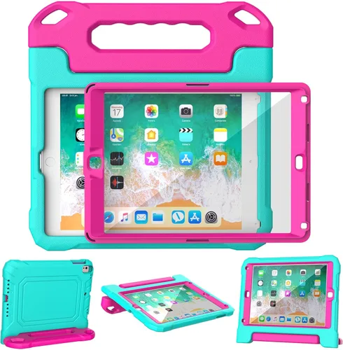 Miniatura 12 de YIHE - Funda infantil para iPad de 9.7 pulgadas con protector de pantalla, mango a prueba de golpes, funda convertible con soporte para iPad 9.7