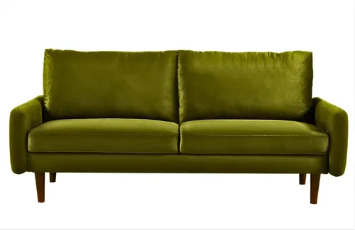 Miniatura 3 de Container Furniture Direct Kent - Sofá de terciopelo para salas de estar modernas y espacios compactos, cómodo sofá de 3 plazas, muebles de estudio