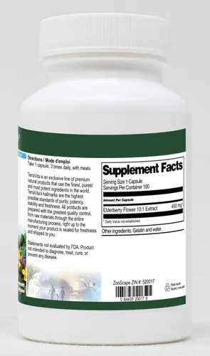 Miniatura 2 de Flor de saúco 10:1-450 mg (100 Cápsulas, ZIN: 520017) - Paquete de 3