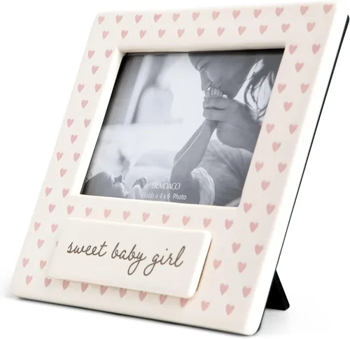 Miniatura 2 de DEMDACO Sweet Baby Frame - Colección Sweet Baby - Marco de fotos con colgador de estilo triángulo, azulejos de cerámica, decoración de exhibición