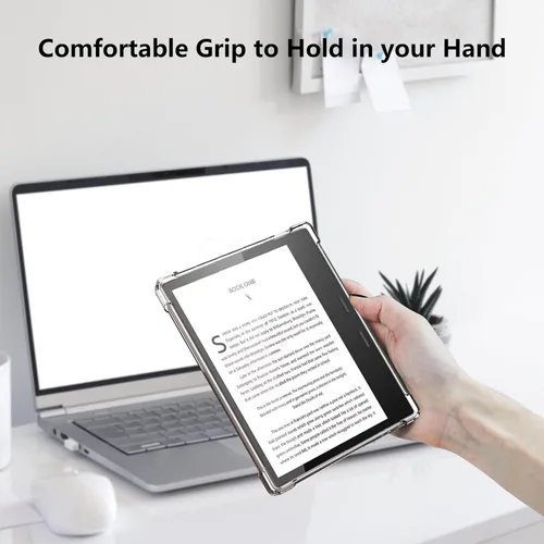 Miniatura 6 de Aircawin Funda transparente para Kindle Oasis de 7 pulgadas con protector de pantalla de vidrio templado, funda transparente para Kindle Oasis