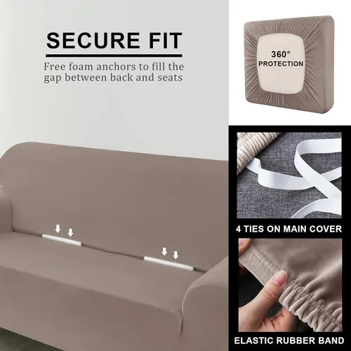 Miniatura 50 de Funda para Sofá de Terciopelo, Fundas Elásticas para Sofá para Funda Principal Separada/Respaldos y Cojines de Asiento, Funda para Sofá, para Fundas