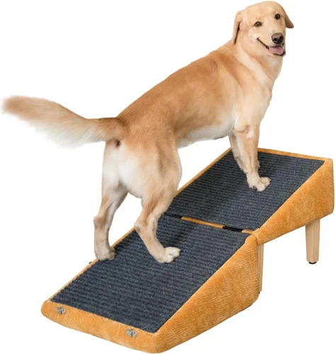 Miniatura 10 de Rampa para perros 3 en 1 con almacenamiento – Escaleras para mascotas para perros y gatos, suave para las articulaciones de mascotas mayores
