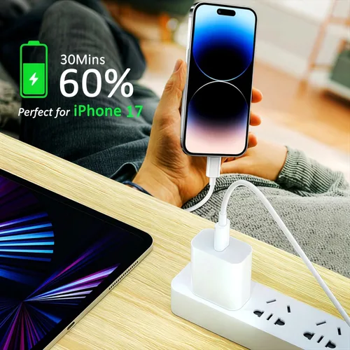 Miniatura 5 de Paquete de 2 cables de carga USB C a USB C de 3 pies y 60 W, cable de carga rápida tipo C a tipo C, para iPhone 16 E/17/Air/15/Pro/Plus/Pro Max