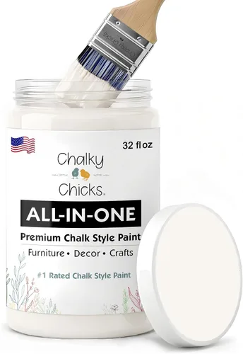 Miniatura 169 de Chalky Chicks - Pintura mate a la tiza, no requiere lijado, 4 onzas líquidas, color gris oscuro (Gun Metal Gray), para muebles, pintura sin Gris